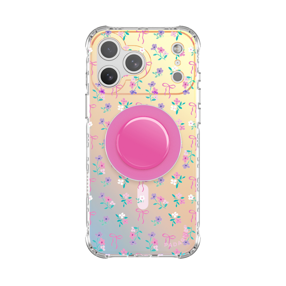 Cottage Bloom｜Pink MagSafe Phone Case Grip Set
