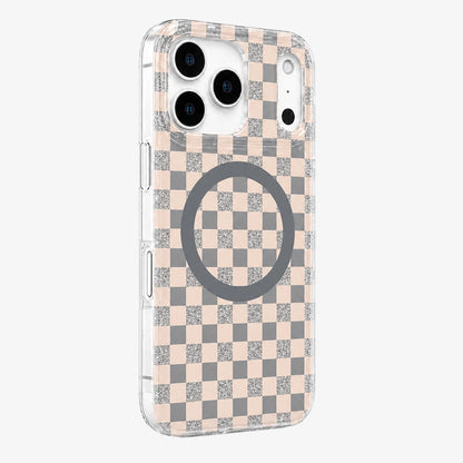 Glitter Chessboard MagSafe Phone Case