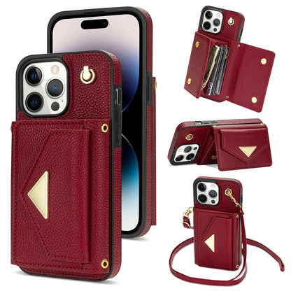 Leather Wallet Phone Case Crossbody Strap Set