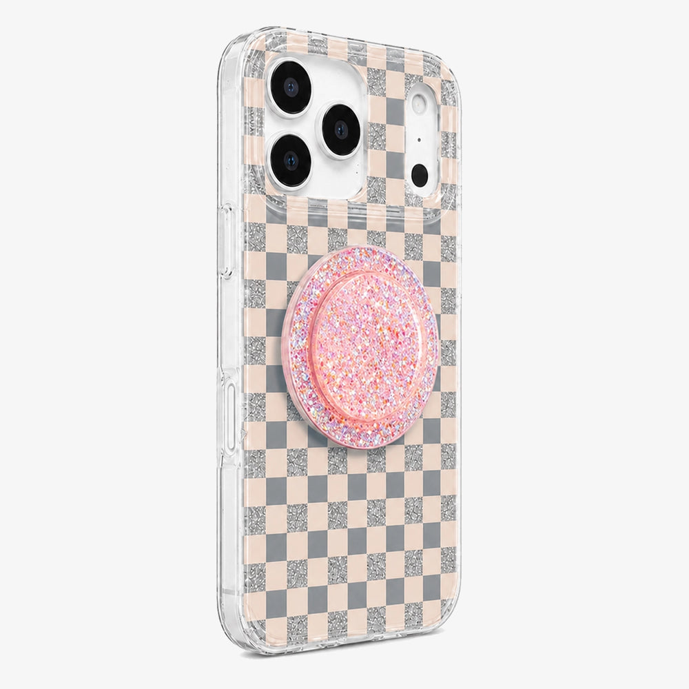 Glitter Chessboard MagSafe Phone Case Grip Set