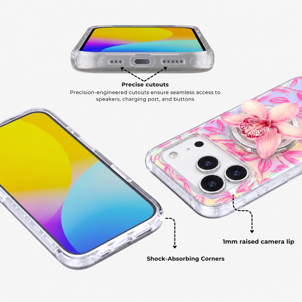 Solar Bloom MagSafe Phone Case Grip Set