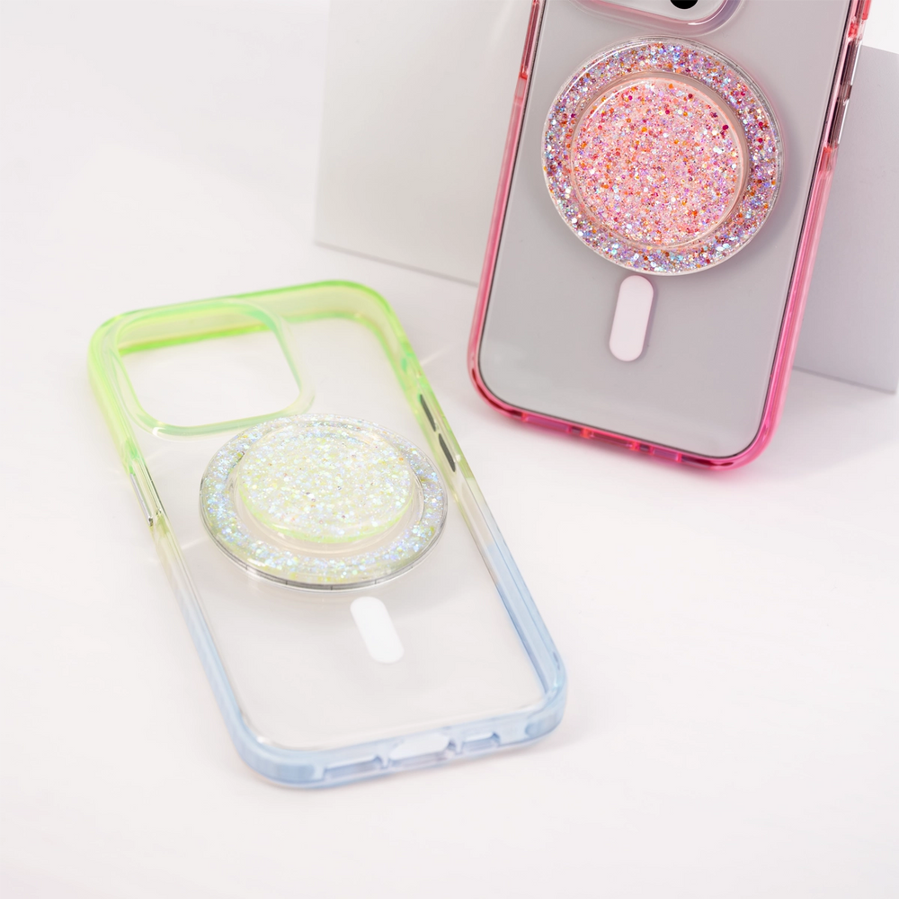 GlitzEdge | Pink MagSafe Phone Case Grip Set