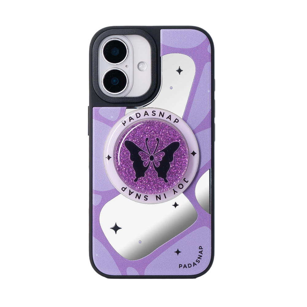 MirrorCharm | Purple MagSafe Phone Case Grip Set