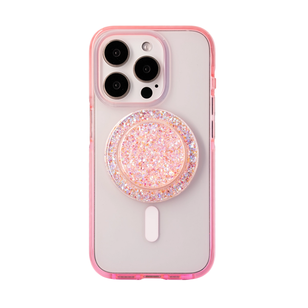 GlitzEdge | Pink MagSafe Phone Case Grip Set