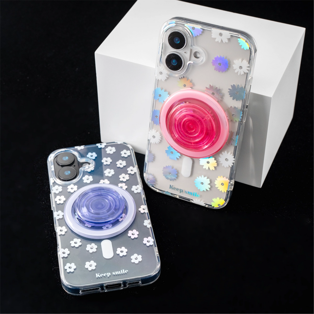 Laser Bloom | Flower MagSafe Phone Case Grip Set
