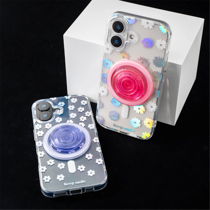 Laser Bloom | Flower MagSafe Phone Case Grip Set