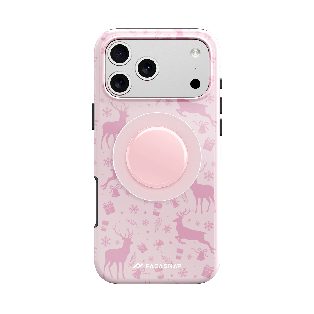 Deerland Christmas | Pink MagSafe Phone Case Grip Set