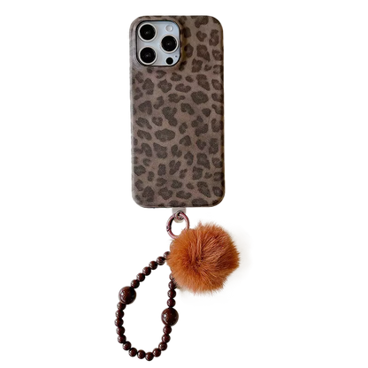 Classic Leopard Lambskin Phone Case Charms Set