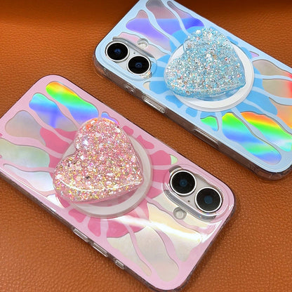 Radiant Hearts | Blue MagSafe Phone Case Grip Set