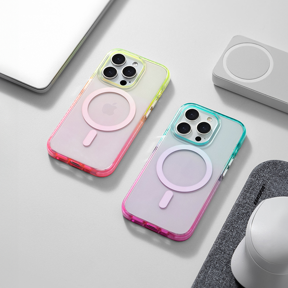 Color Clash Fantasia | Crystal Purple MagSafe Phone Case With Grip