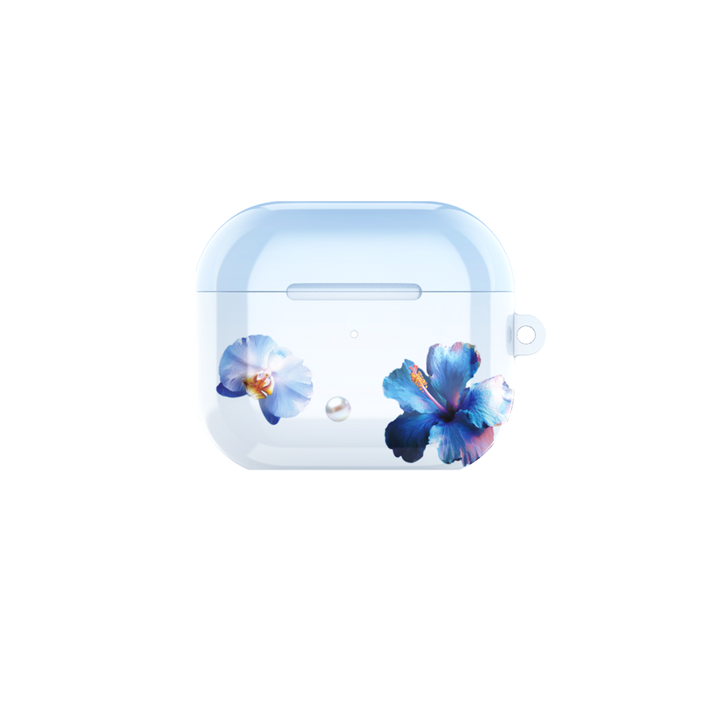 GlamFlora Blue Airpods Case