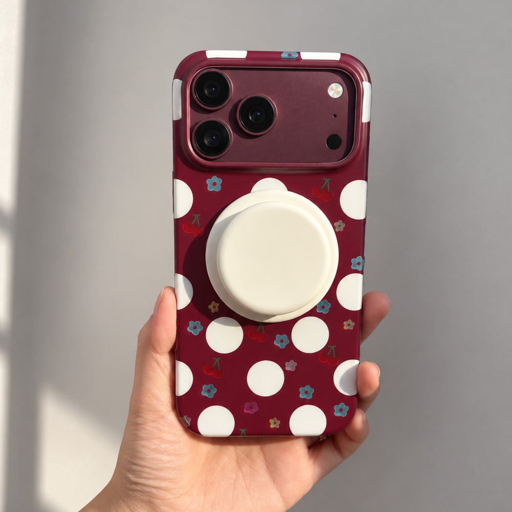 Burgundy Cherry MagSafe Phone Case Grip Set