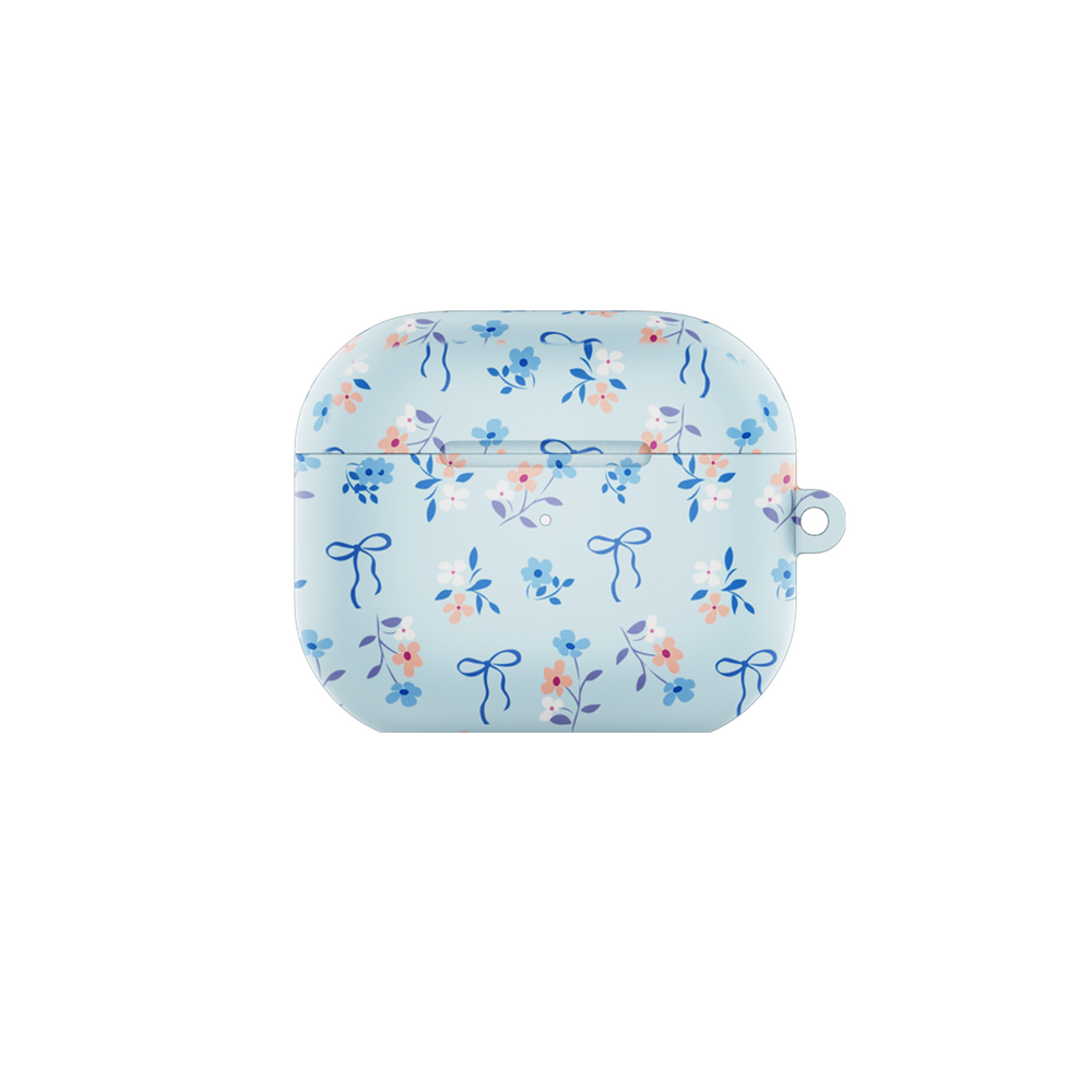 Blue Bloom Airpods Case