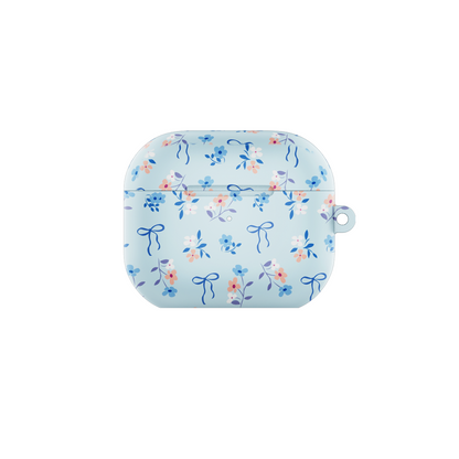 Blue Bloom Airpods Case