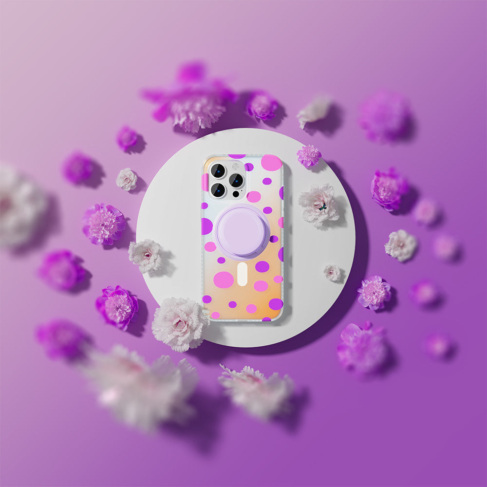 Opalescent Polka Dot | Lemon MagSafe Phone Case Grip Set