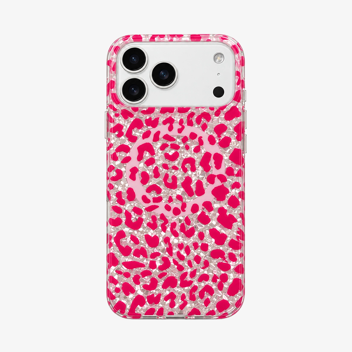 Glitter Leopard MagSafe Phone Case-Brown