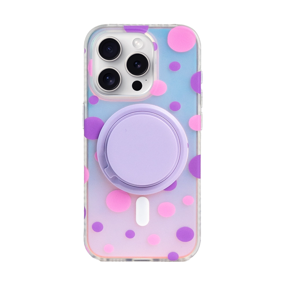 Opalescent Polka Dot | Lemon MagSafe Phone Case Grip Set