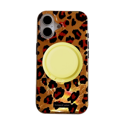 Leopard Print | Iridescent MagSafe Phone Case Grip Set