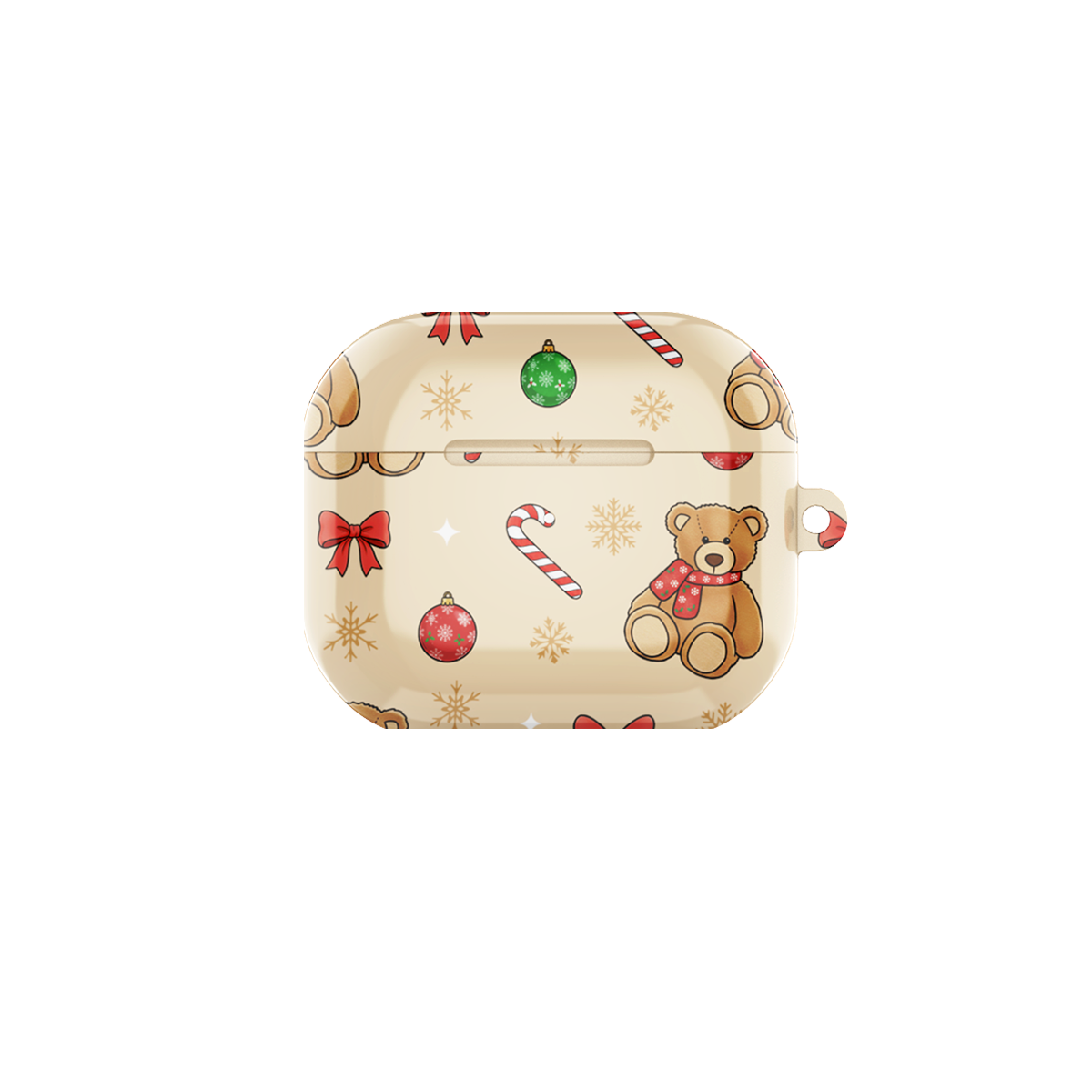 Cozy Christmas Teddy Airpods Case