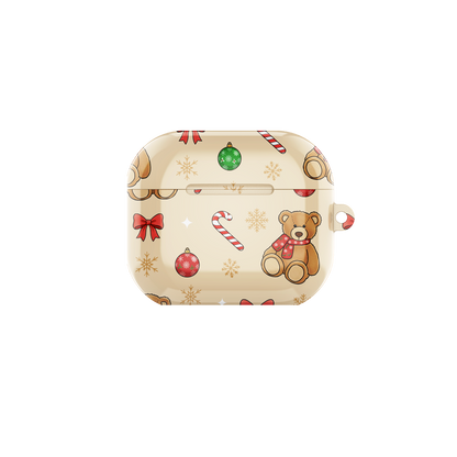 Cozy Christmas Teddy Airpods Case