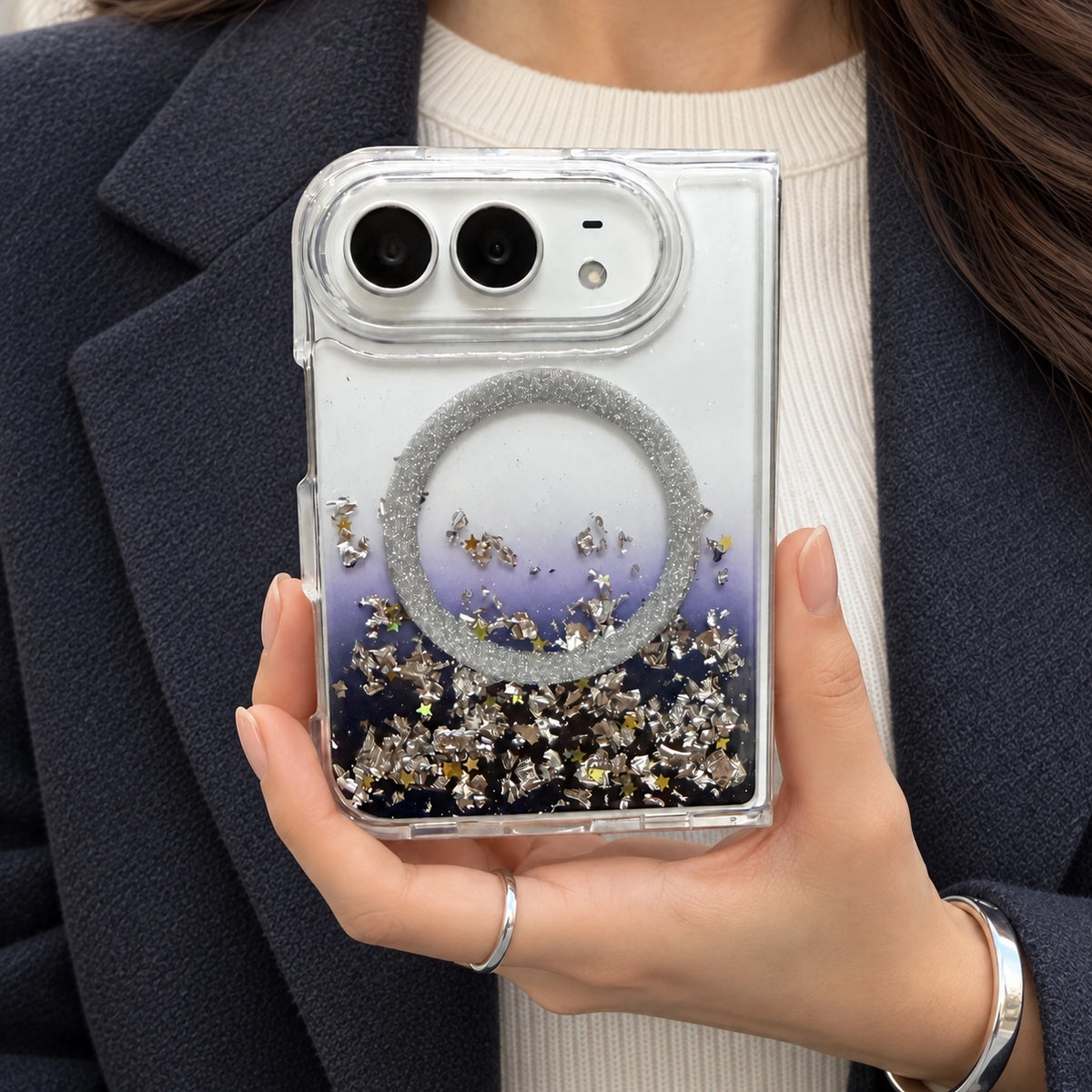 Stardust Drift MagSafe Phone Case-Glacier Blue