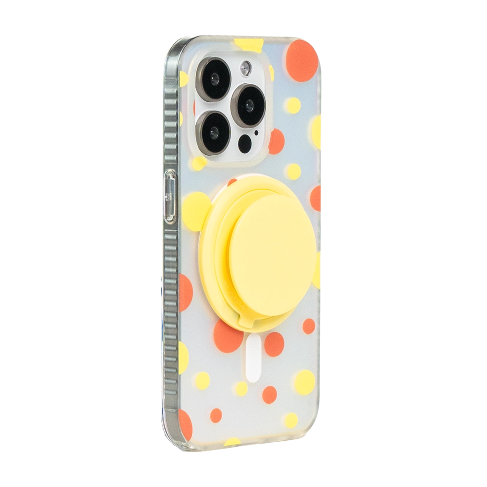 Opalescent Polka Dot | Lemon MagSafe Phone Case Grip Set