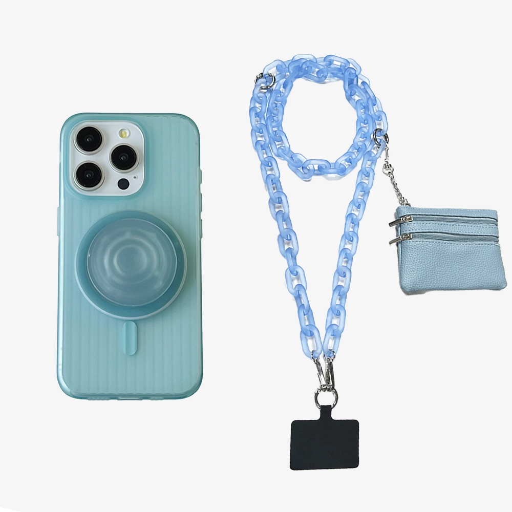 SheerShine | MagSafe Phone Case Grip Crossbody Chain Set