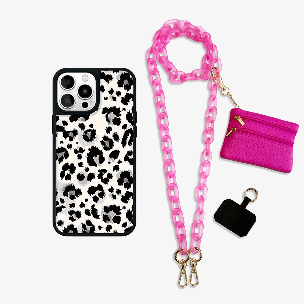 Wild Leopard MagSafe Phone Case Crossbody Chain Set