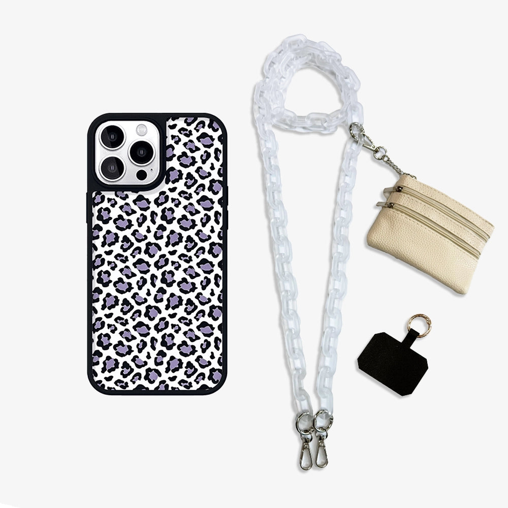 Wild Leopard MagSafe Phone Case Crossbody Chain Set