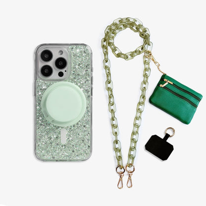 All That Glitter | MagSafe Phone Case Grip Crossbody Chain Set