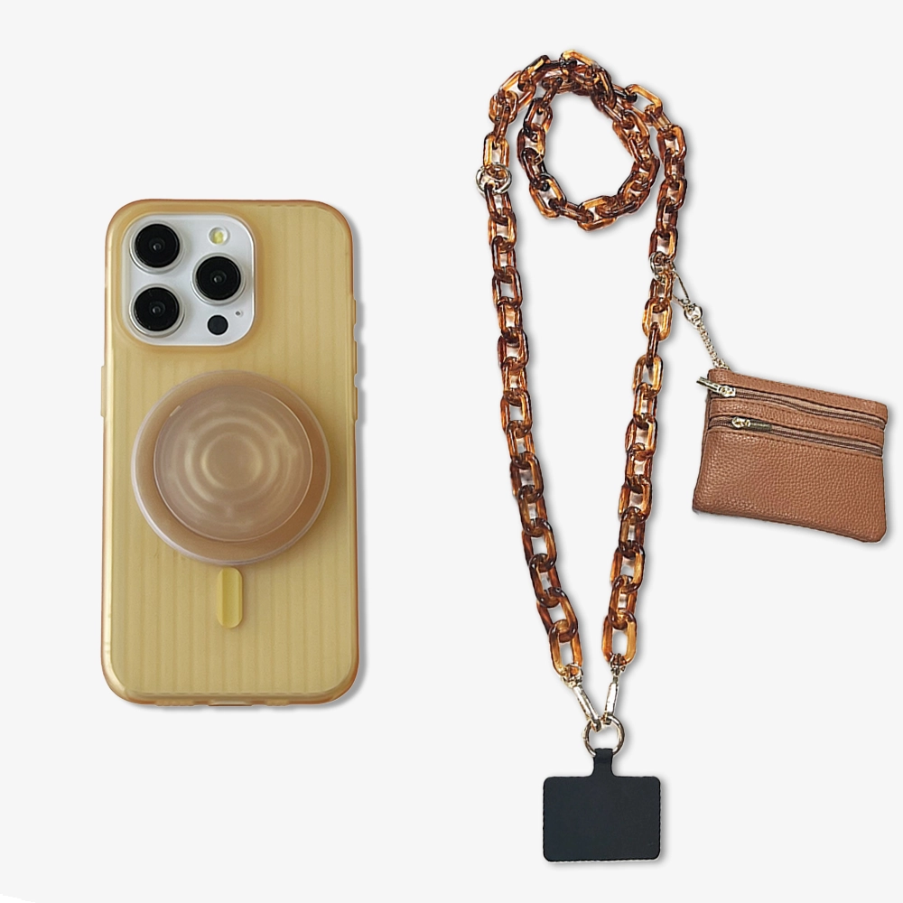 SheerShine | MagSafe Phone Case Grip Crossbody Chain Set