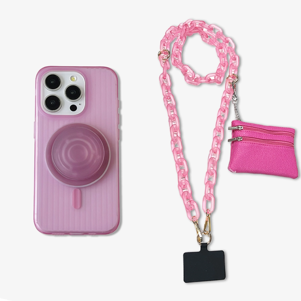 SheerShine | MagSafe Phone Case Grip Crossbody Chain Set