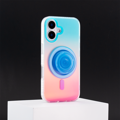 Neon Vibes｜Gradient Yellow Frosted MagSafe Phone Case Grip Set