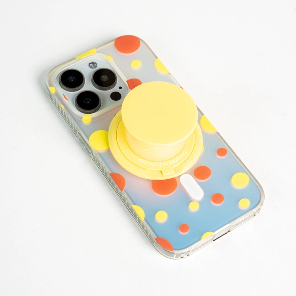 Opalescent Polka Dot | Lemon MagSafe Phone Case Grip Set