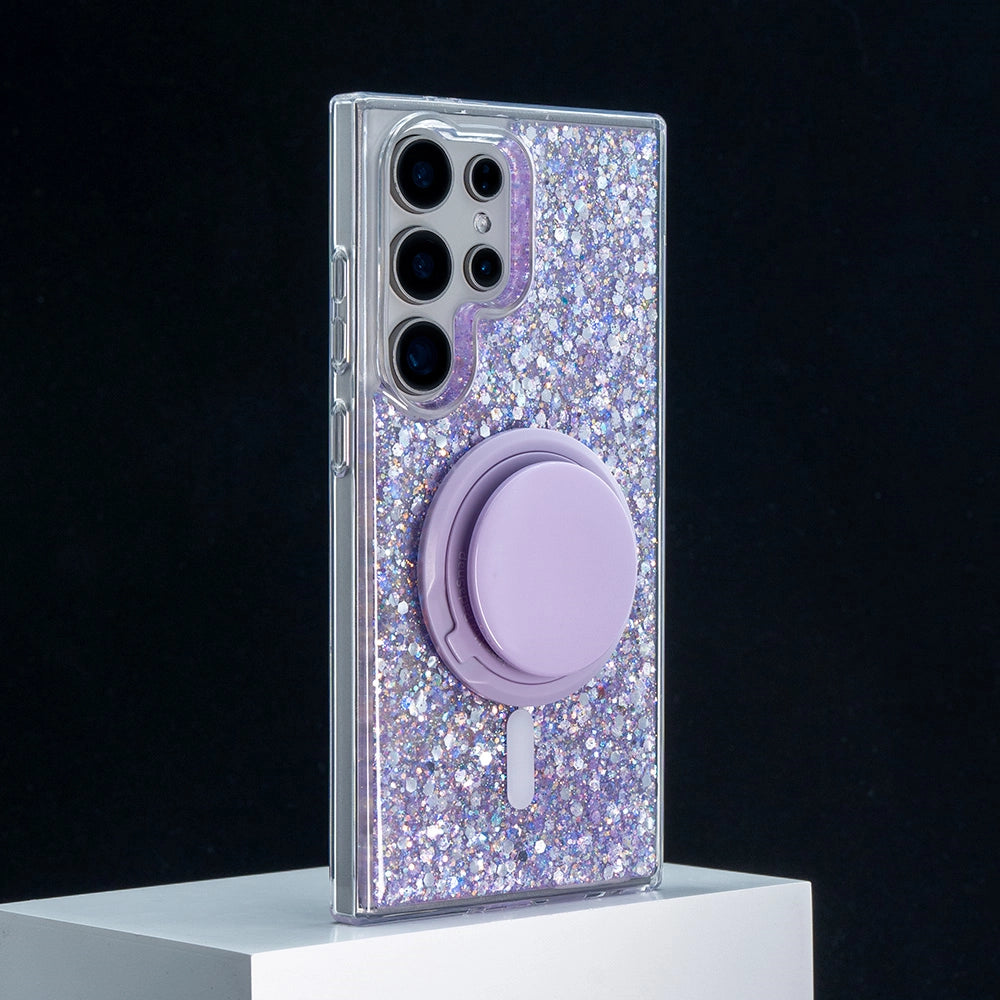 Glitter MagSafe Phone Case Grip Set For Samsung