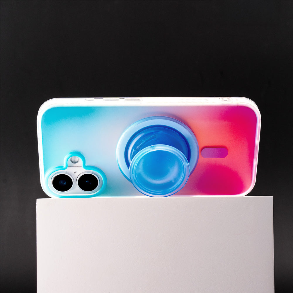 Neon Vibes｜Gradient Yellow Frosted MagSafe Phone Case Grip Set