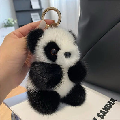 Furry Panda Phone Bag Charm