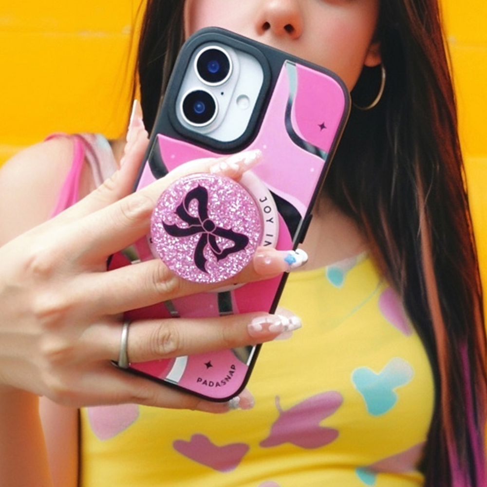 MirrorCharm | Purple MagSafe Phone Case Grip Set