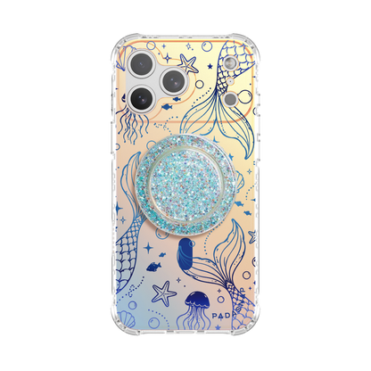 Mermaid Tail Iridescent Phone Case Grip Set