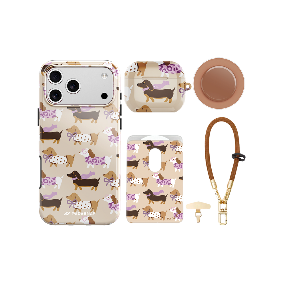 EverTail Love Dachshund iPhone Bundle Set