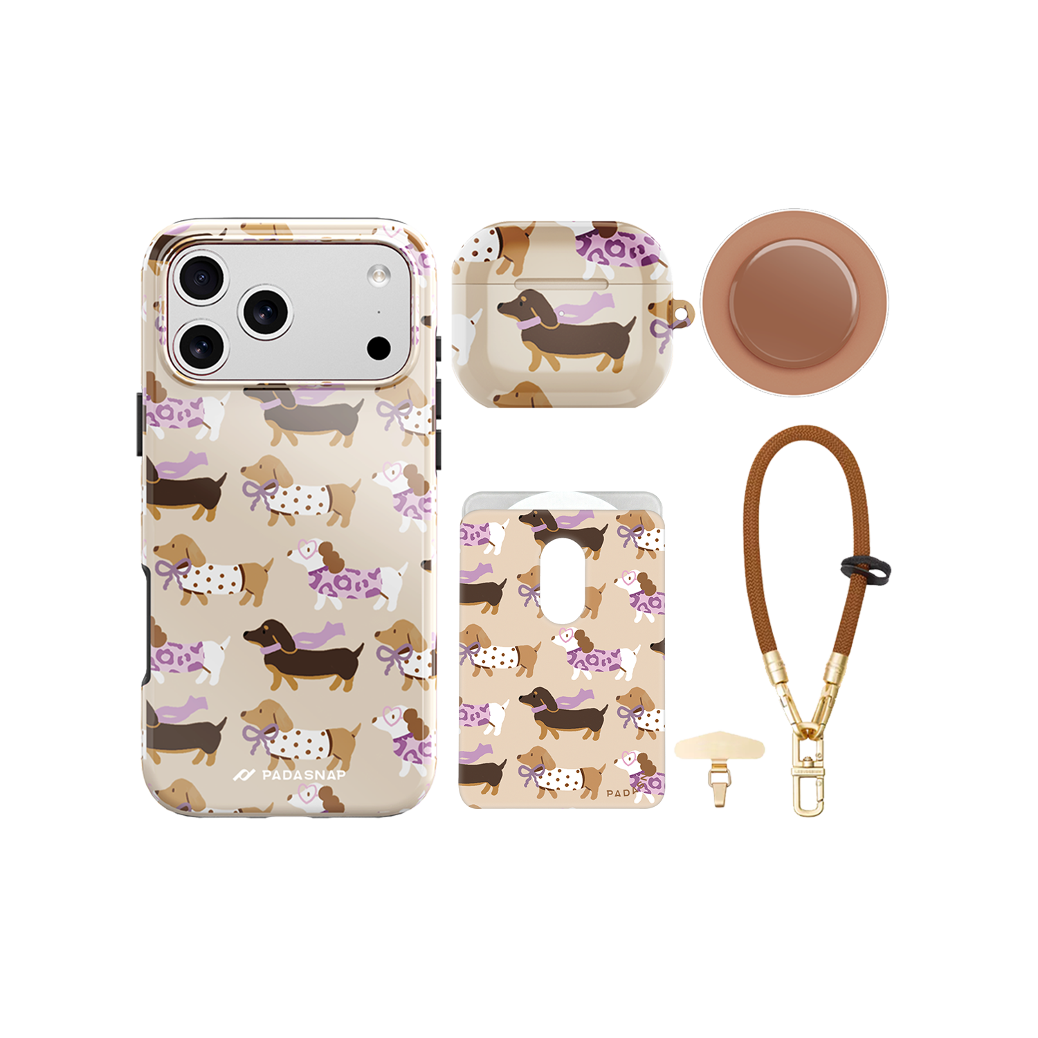 EverTail Love Dachshund iPhone Bundle Set