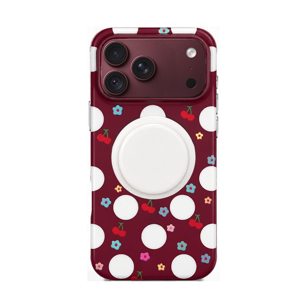 Burgundy Cherry MagSafe Phone Case Grip Set