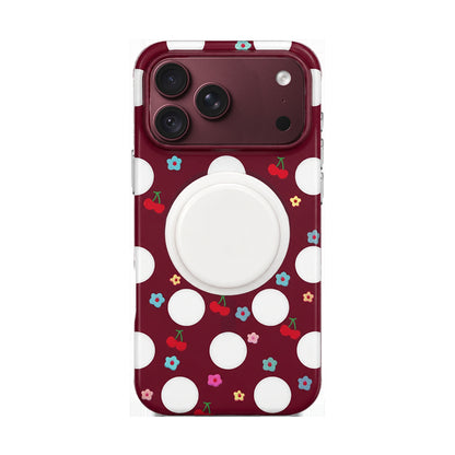 Burgundy Cherry MagSafe Phone Case Grip Set