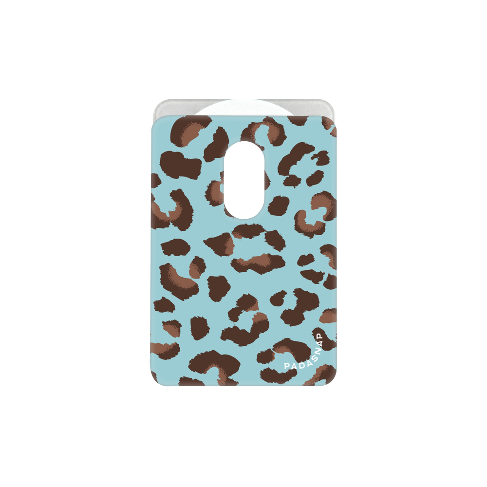 Leopard Print Blue MagSafe Wallet