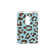 Leopard Print Blue MagSafe Wallet