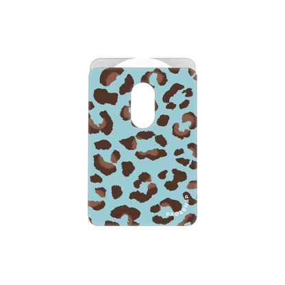 Leopard Print Blue MagSafe Wallet