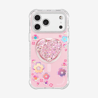 Iridescent Holo-Sakura MagSafe Phone Case Grip Set