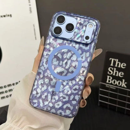 Wild Lilac Leopard MagSafe Phone Case Grip Set