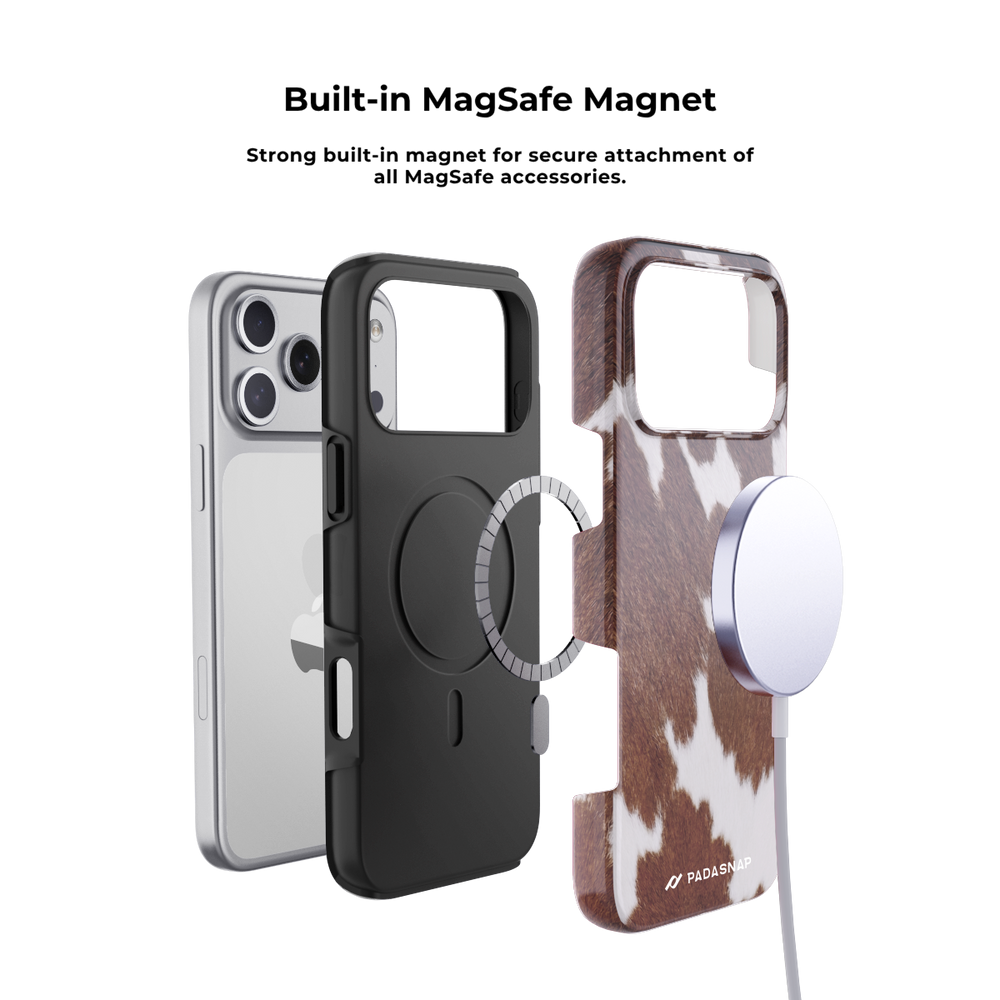 Cow Print MagSafe Phone Case Grip Set