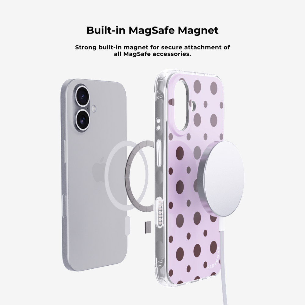 Cider Polka｜Purple MagSafe Phone Case Grip Set